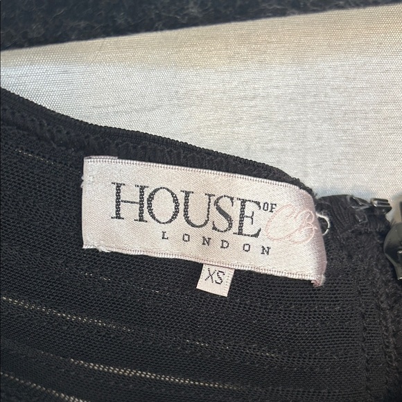 House of CB Black Semi Sheer Bandage Dress - Picture 6 of 7